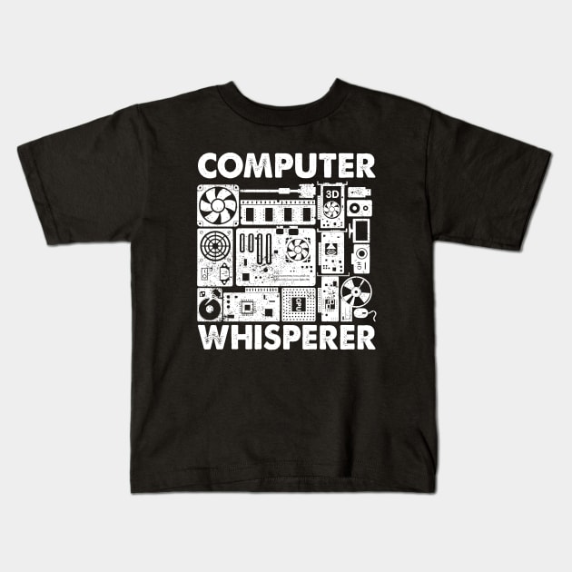 Computer Whisperer - Tech Support Nerds Geeks Kids T-Shirt by ChrifBouglas